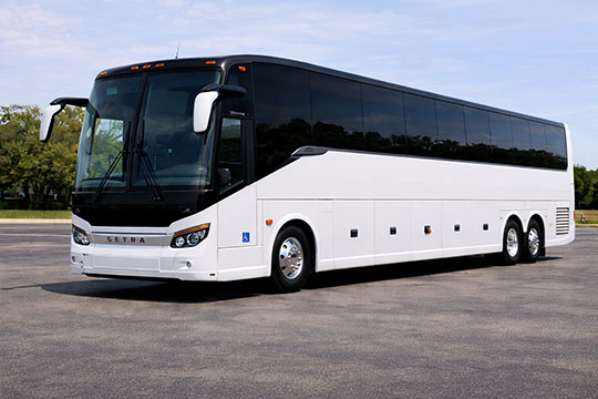 56-passenger charter bus available for charter in Spokane Valley, WA